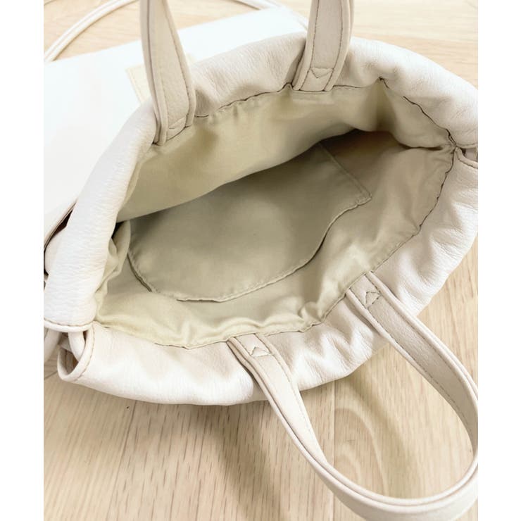 フェイクレザー2WAY巾着ショルダーバッグ | moment+ | 詳細画像35 