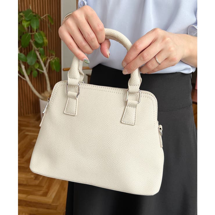 ショルダーステッチボストンハンドバッグ | moment+ | 詳細画像1 