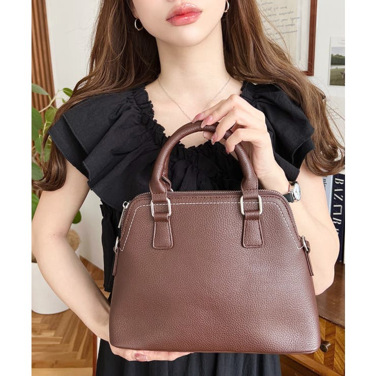 ショルダーステッチボストンハンドバッグ | moment+ | 詳細画像11 