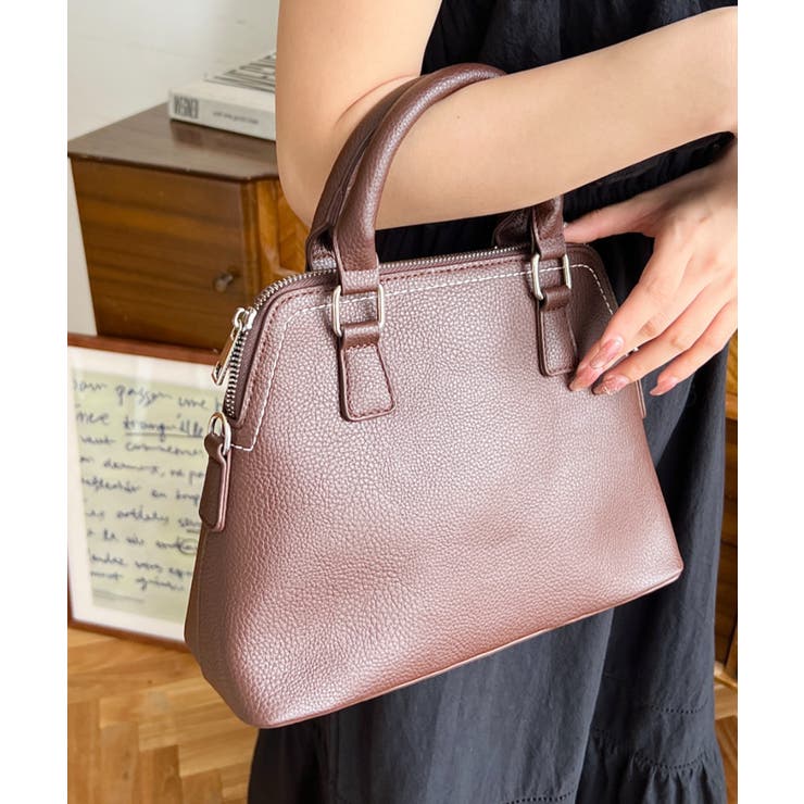 ショルダーステッチボストンハンドバッグ | moment+ | 詳細画像15 