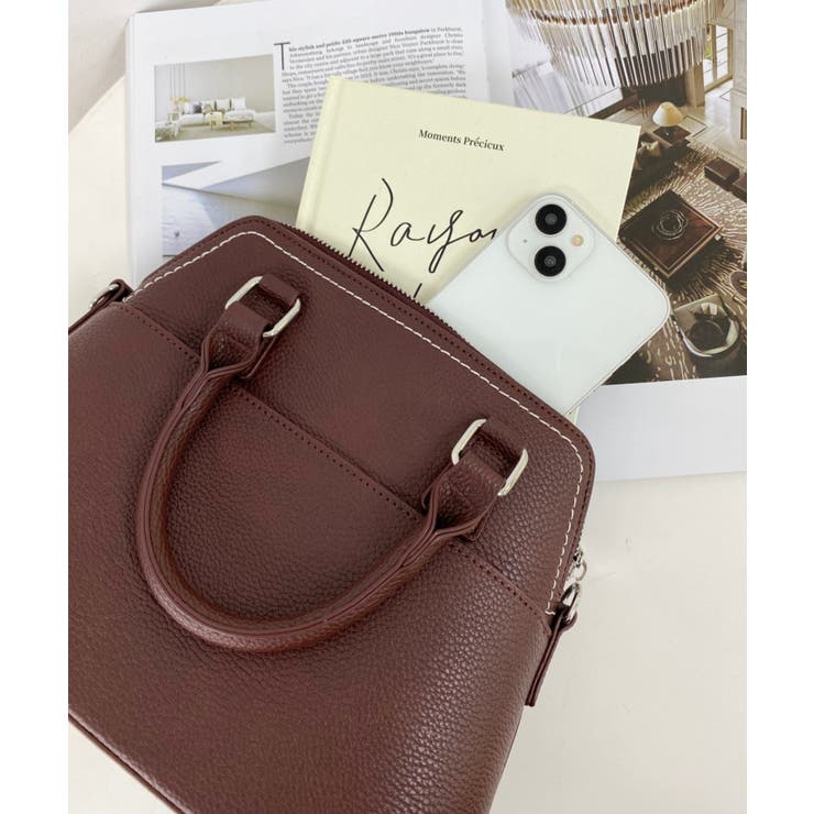 ショルダーステッチボストンハンドバッグ | moment+ | 詳細画像19 