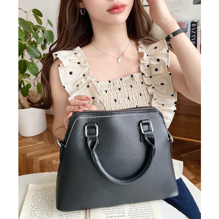 ショルダーステッチボストンハンドバッグ | moment+ | 詳細画像21 