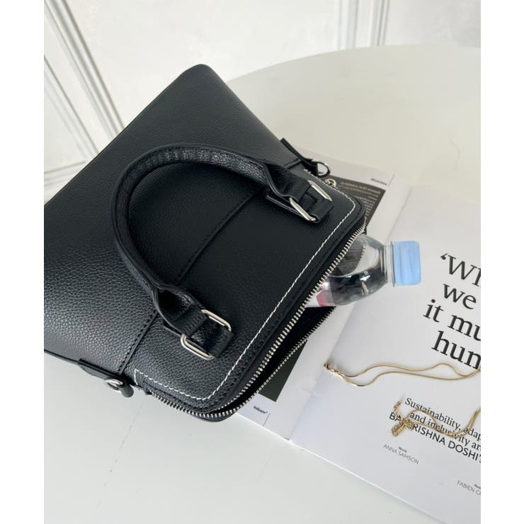 ショルダーステッチボストンハンドバッグ | moment+ | 詳細画像25 