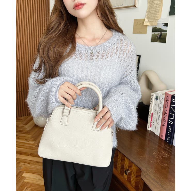 ショルダーステッチボストンハンドバッグ | moment+ | 詳細画像6 