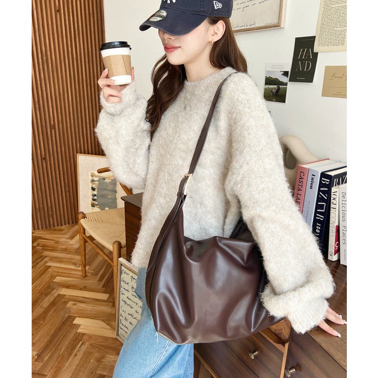 ワイドベルトフェイクレザーショルダーバッグ | moment+ | 詳細画像19 