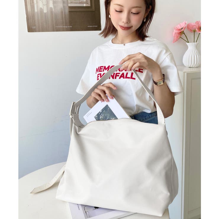 ワイドベルトフェイクレザーショルダーバッグ | moment+ | 詳細画像2 