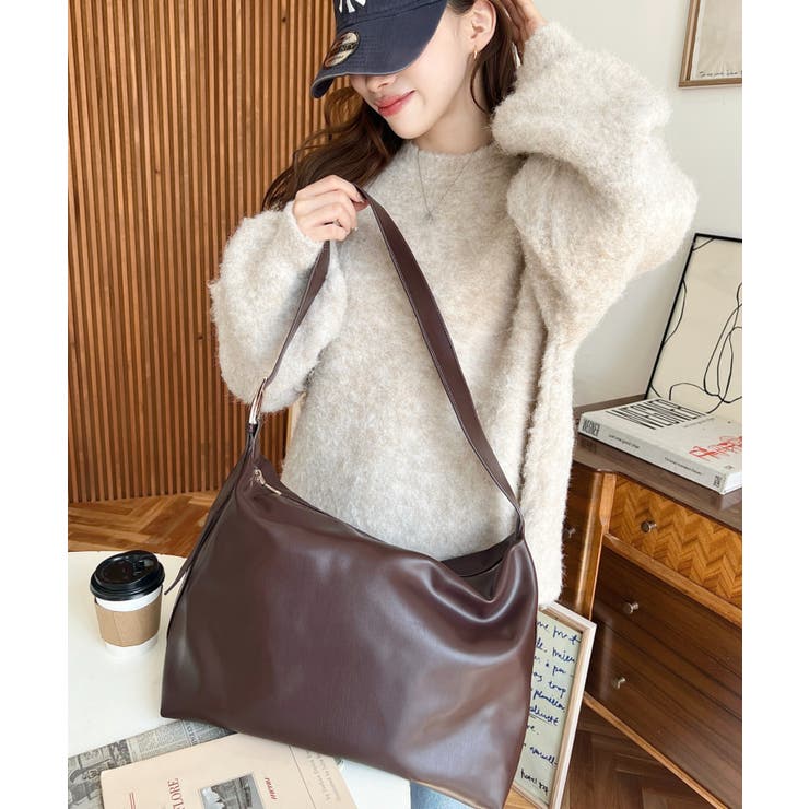 ワイドベルトフェイクレザーショルダーバッグ | moment+ | 詳細画像20 