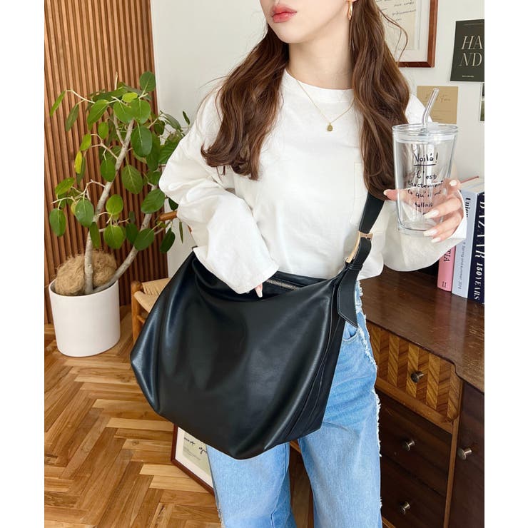 ワイドベルトフェイクレザーショルダーバッグ | moment+ | 詳細画像28 