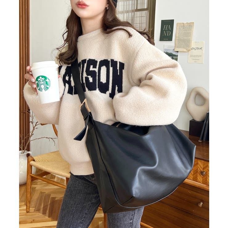 ワイドベルトフェイクレザーショルダーバッグ | moment+ | 詳細画像31 