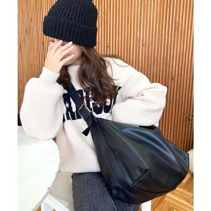 ワイドベルトフェイクレザーショルダーバッグ | moment+ | 詳細画像32 