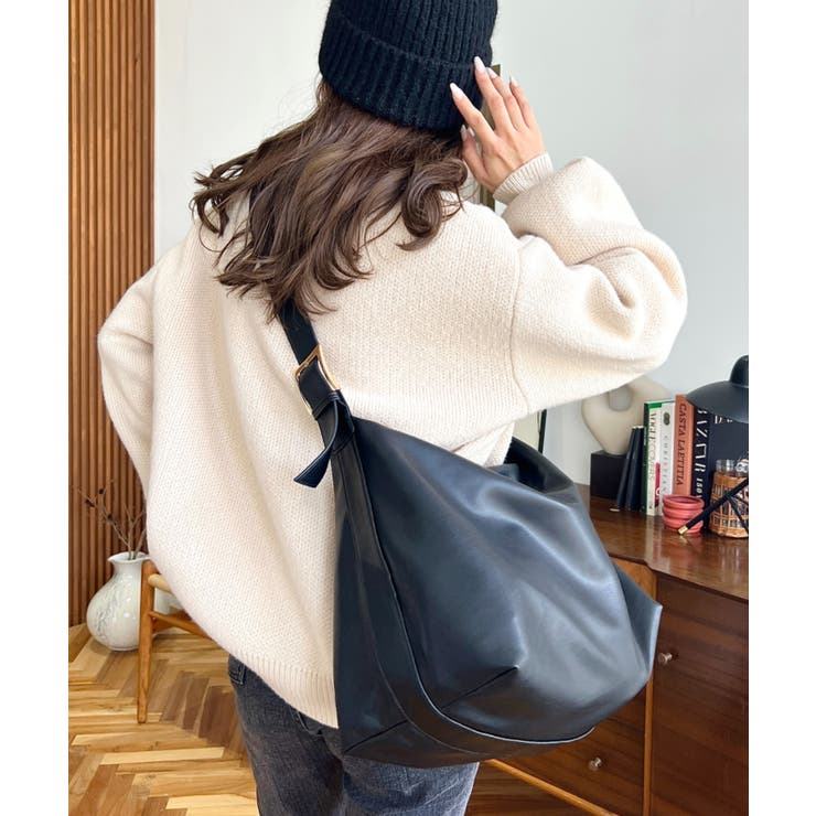 ワイドベルトフェイクレザーショルダーバッグ | moment+ | 詳細画像33 