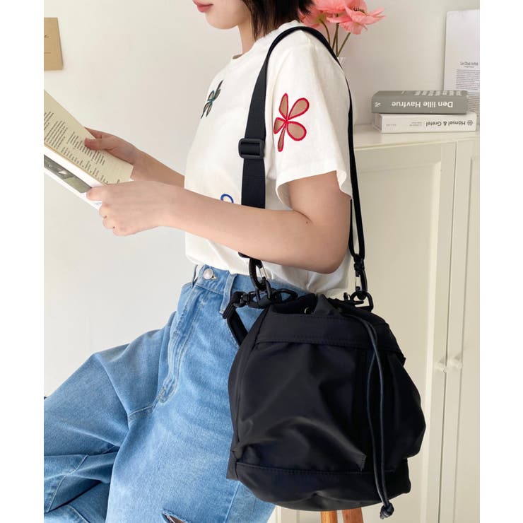 マルチポケット巾着ミリタリーバッグ[品番：ERMW0000332