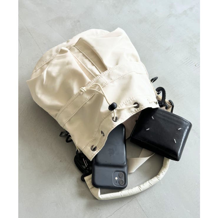 マルチポケット巾着ミリタリーバッグ | moment+ | 詳細画像3 