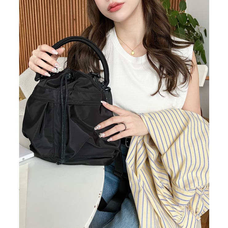 マルチポケット巾着ミリタリーバッグ | moment+ | 詳細画像6 