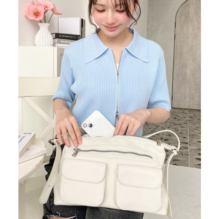 ダブルフラップポケットバッグ | moment+ | 詳細画像6 