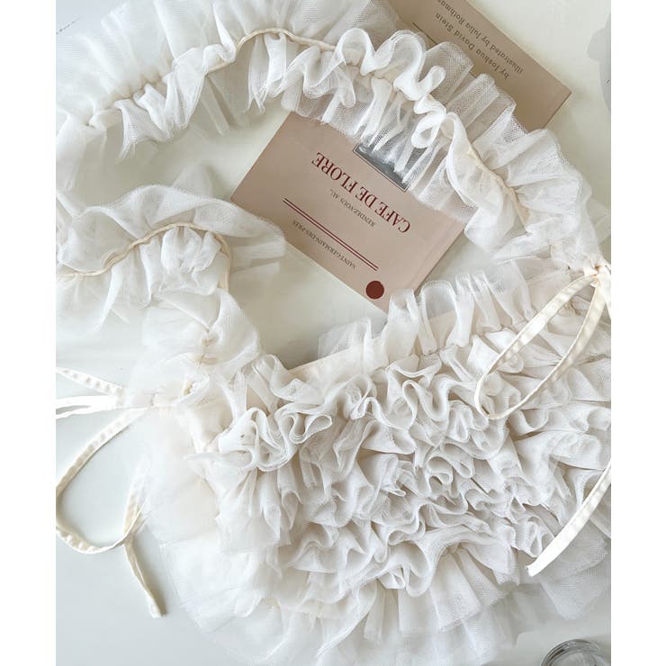 チュールフリルハーフムーンバッグ | moment+ | 詳細画像10 