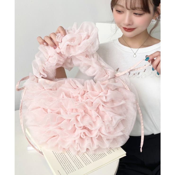 チュールフリルハーフムーンバッグ | moment+ | 詳細画像14 