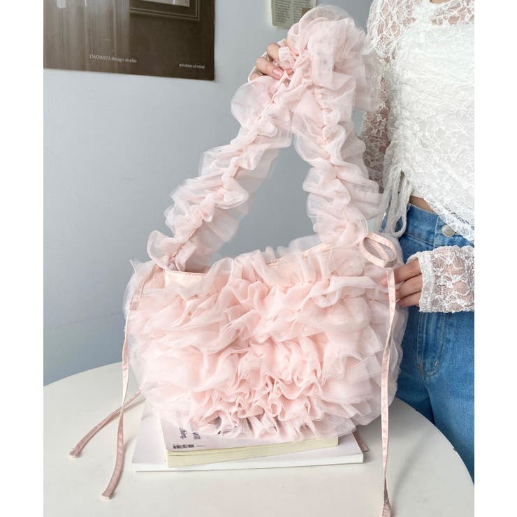 チュールフリルハーフムーンバッグ | moment+ | 詳細画像15 