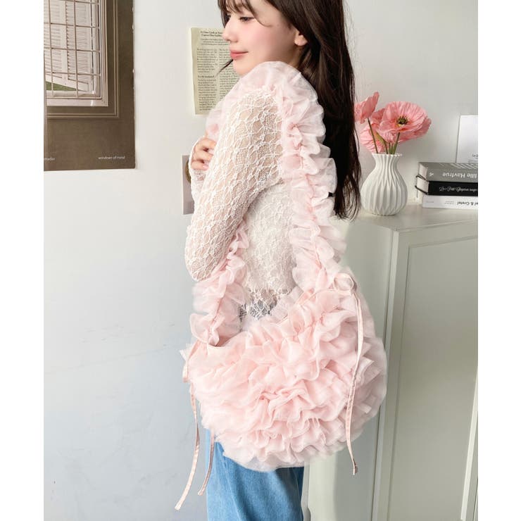 チュールフリルハーフムーンバッグ | moment+ | 詳細画像16 