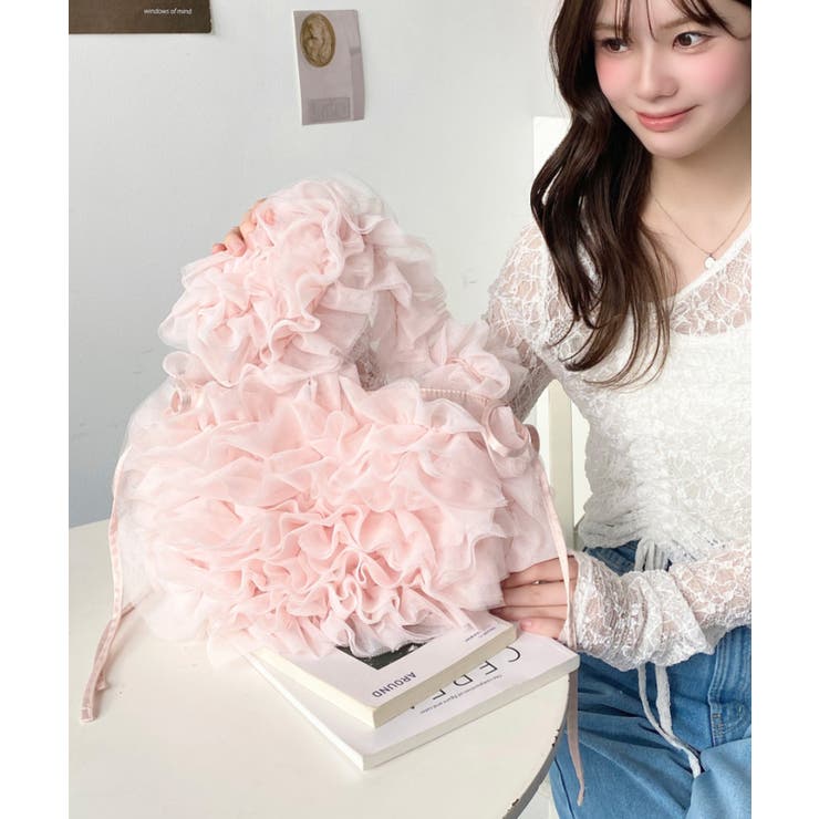 チュールフリルハーフムーンバッグ | moment+ | 詳細画像19 