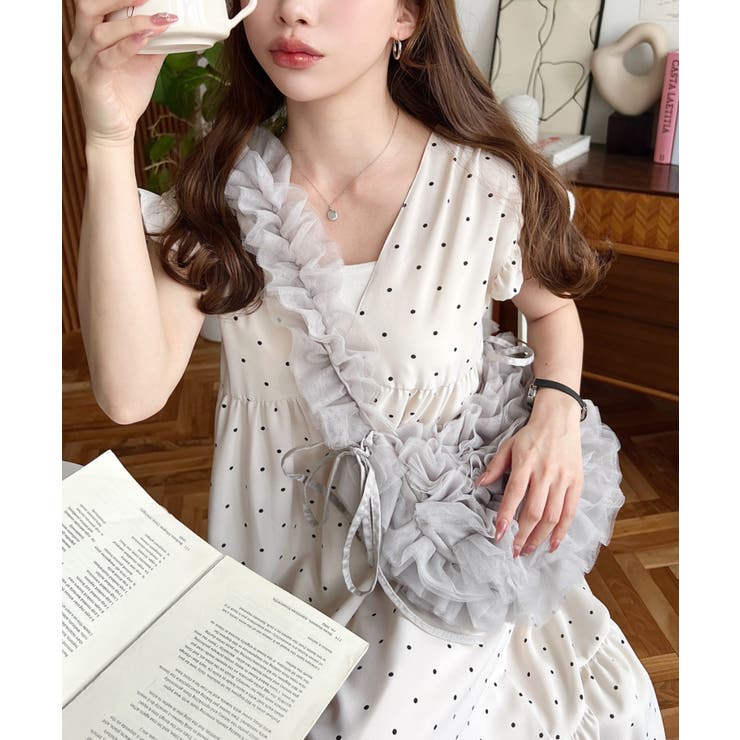 チュールフリルハーフムーンバッグ | moment+ | 詳細画像25 