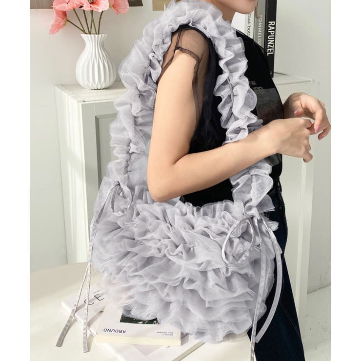 チュールフリルハーフムーンバッグ | moment+ | 詳細画像26 