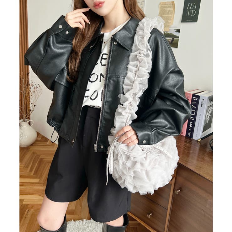 チュールフリルハーフムーンバッグ | moment+ | 詳細画像33 