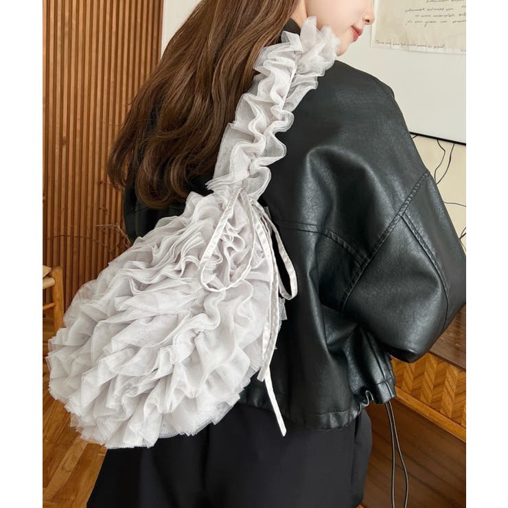 チュールフリルハーフムーンバッグ | moment+ | 詳細画像35 