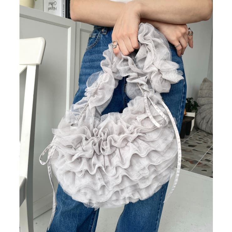 チュールフリルハーフムーンバッグ | moment+ | 詳細画像36 