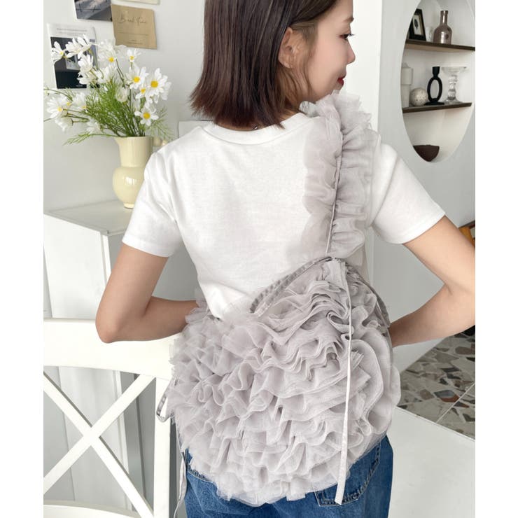 チュールフリルハーフムーンバッグ | moment+ | 詳細画像37 