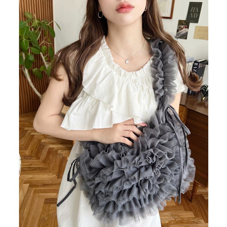 チュールフリルハーフムーンバッグ | moment+ | 詳細画像38 