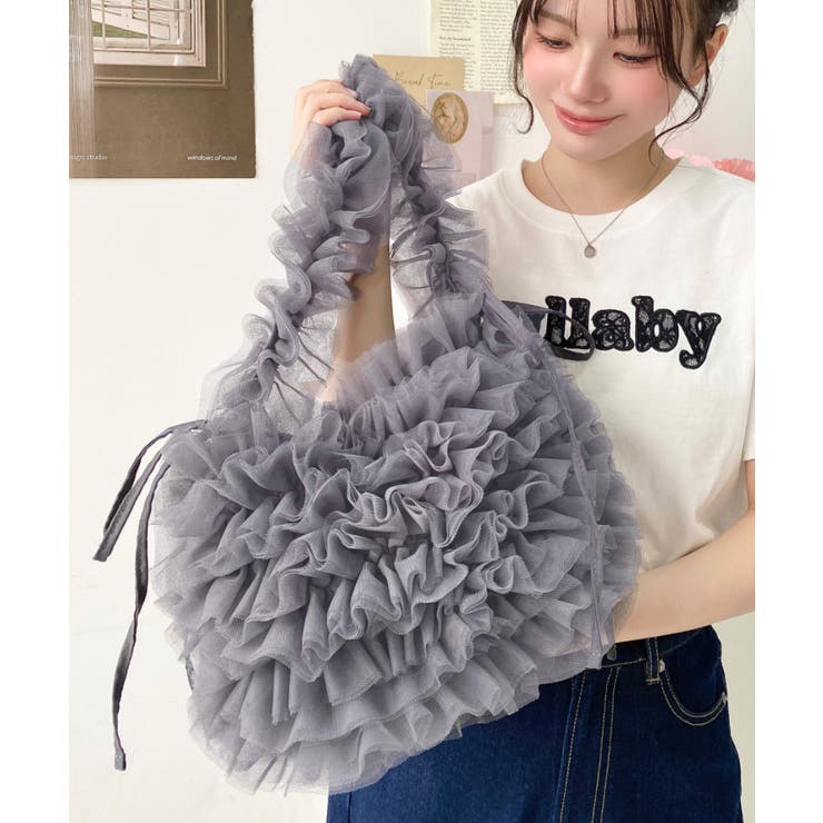 チュールフリルハーフムーンバッグ | moment+ | 詳細画像42 