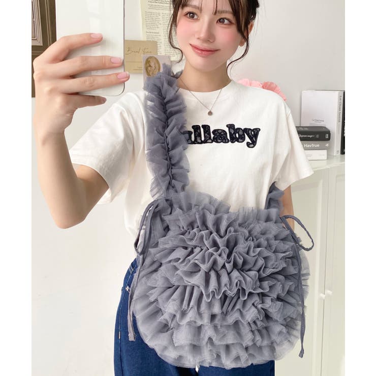 チュールフリルハーフムーンバッグ | moment+ | 詳細画像43 