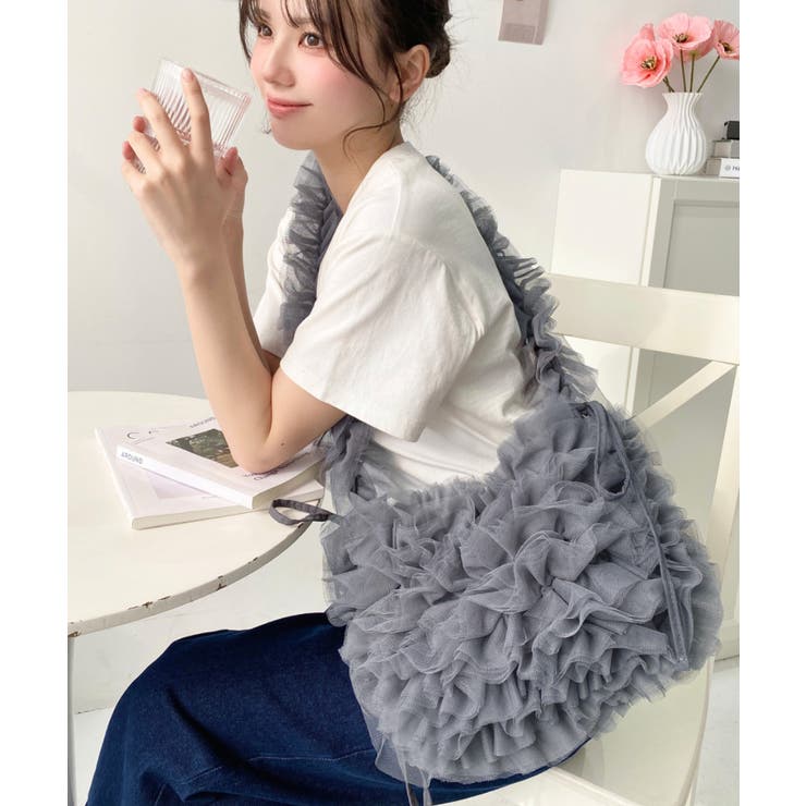 チュールフリルハーフムーンバッグ | moment+ | 詳細画像44 