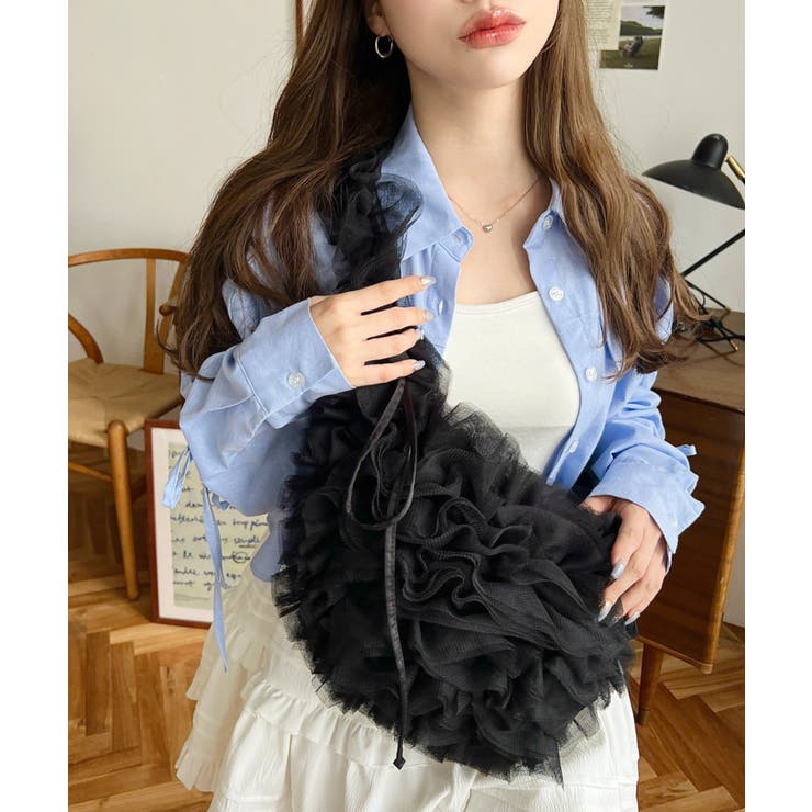 チュールフリルハーフムーンバッグ | moment+ | 詳細画像45 