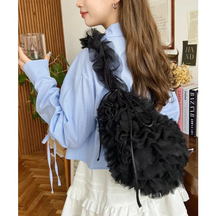 チュールフリルハーフムーンバッグ | moment+ | 詳細画像46 