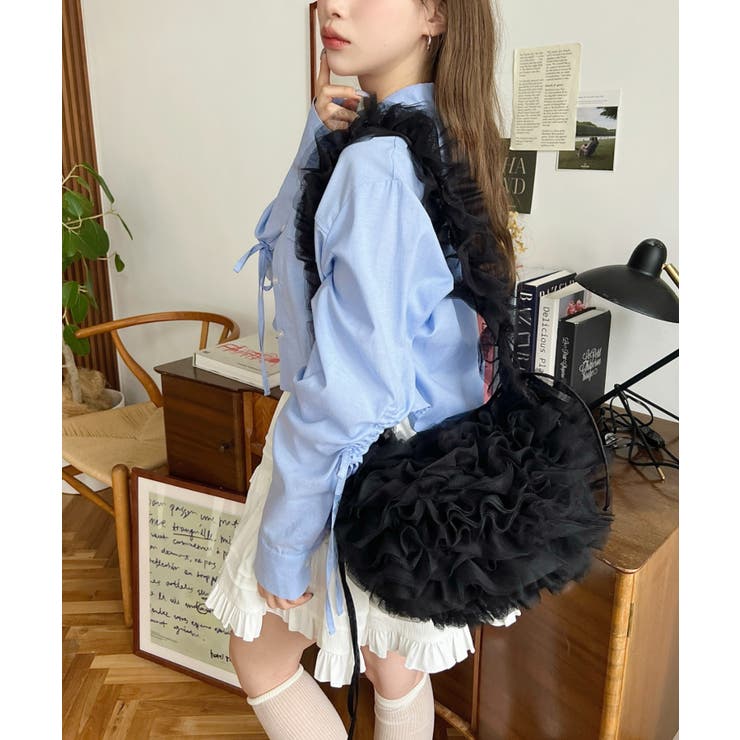 チュールフリルハーフムーンバッグ | moment+ | 詳細画像47 