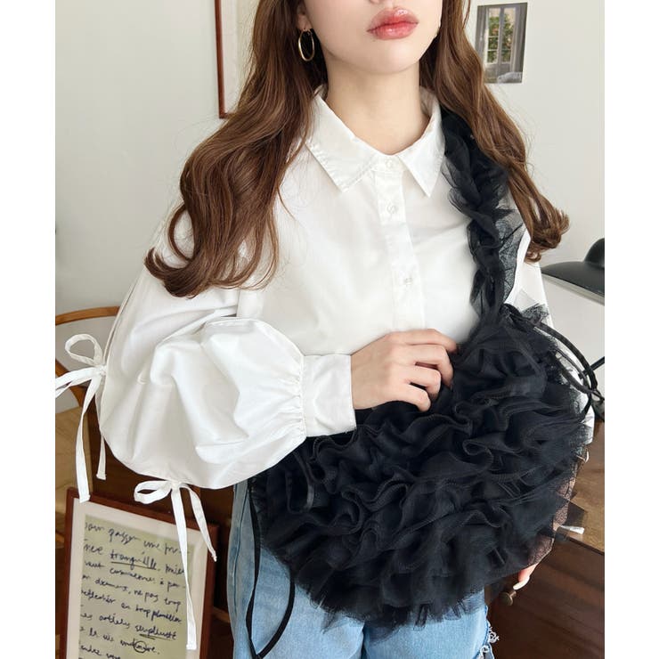 チュールフリルハーフムーンバッグ | moment+ | 詳細画像50 