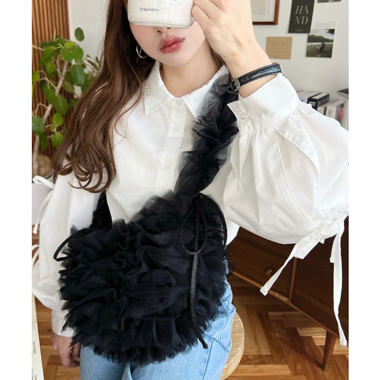 チュールフリルハーフムーンバッグ | moment+ | 詳細画像51 