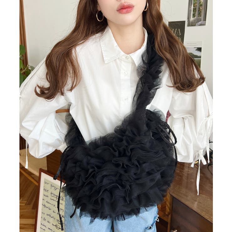 チュールフリルハーフムーンバッグ | moment+ | 詳細画像52 