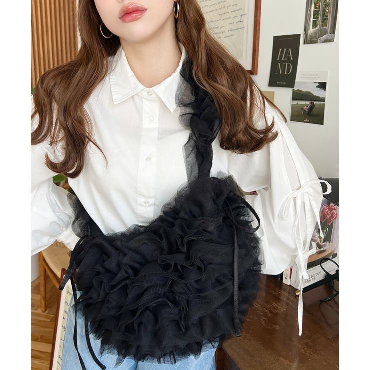 チュールフリルハーフムーンバッグ | moment+ | 詳細画像53 