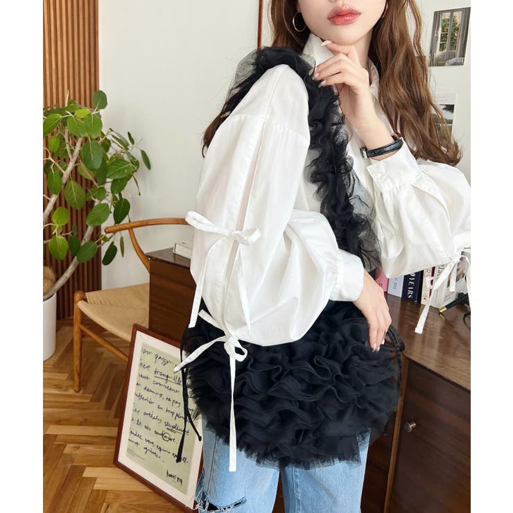 チュールフリルハーフムーンバッグ | moment+ | 詳細画像54 