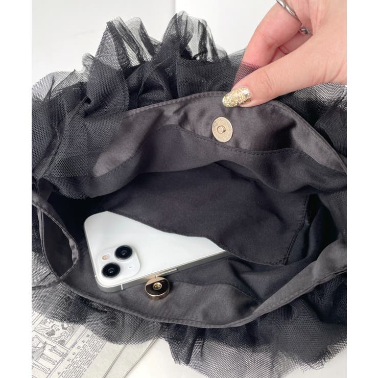 チュールフリルハーフムーンバッグ | moment+ | 詳細画像58 