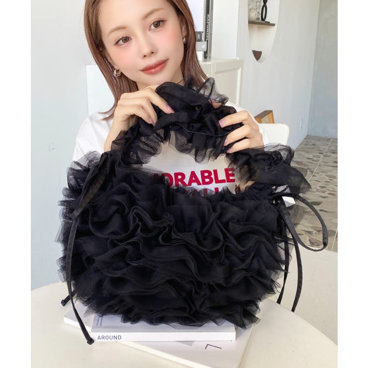 チュールフリルハーフムーンバッグ | moment+ | 詳細画像59 