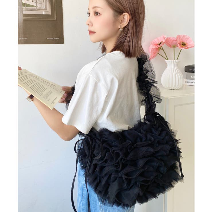 チュールフリルハーフムーンバッグ | moment+ | 詳細画像61 