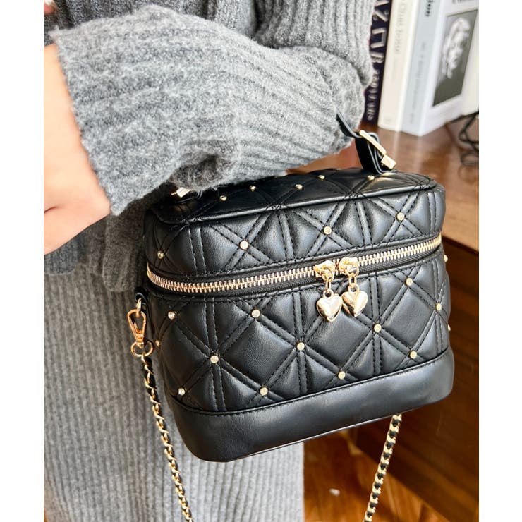 ハートチャームビジューキルティングバニティバッグ | moment+ | 詳細画像17 