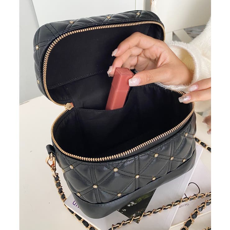 ハートチャームビジューキルティングバニティバッグ | moment+ | 詳細画像23 