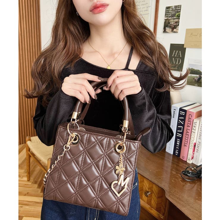 オリジナルチャーム付き2WAYキルティングバッグ | moment+ | 詳細画像7 