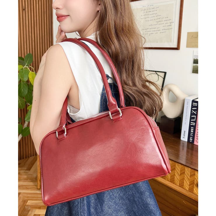 ロングハンドルボストンバッグ | moment+ | 詳細画像1 