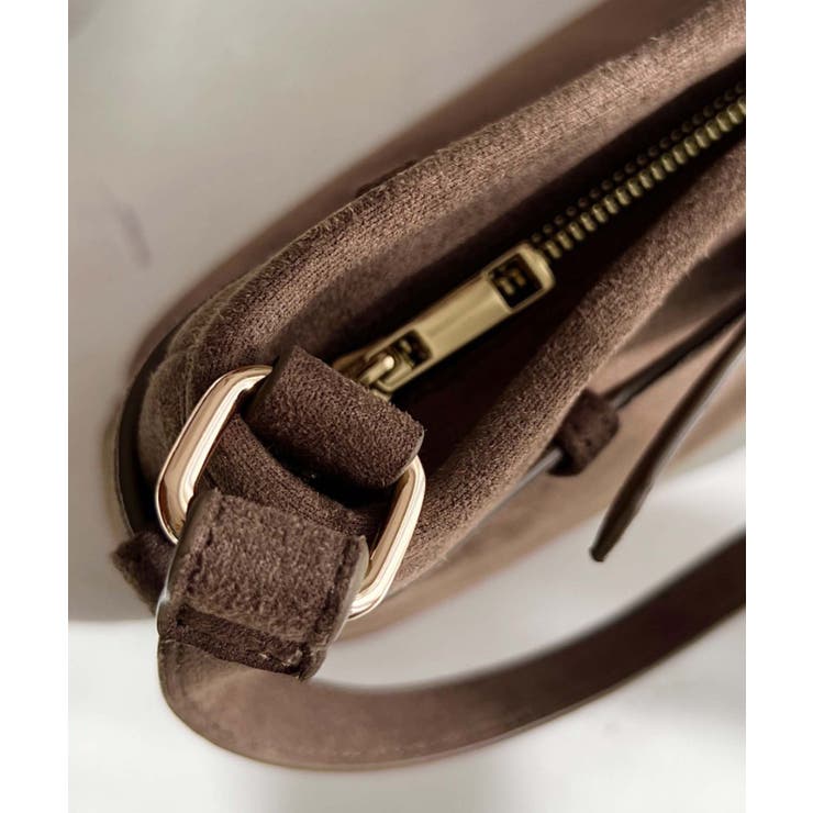 スエードフロントデザインハンドバッグ スエードバッグ | moment+ | 詳細画像11 